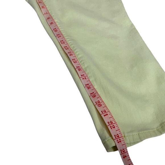 CHICO’S ‘SO SLIMMING’ Crop Pale Green 5 Pocket Gabardine Trousers Sz 12 / L - Picture 8 of 10
